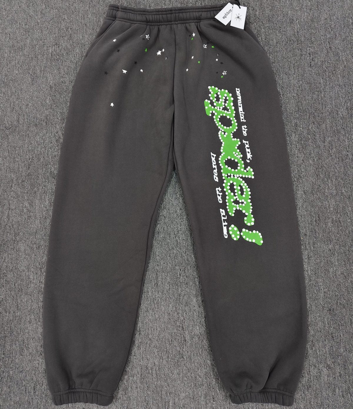 Sp5der sweats (grey&green)
